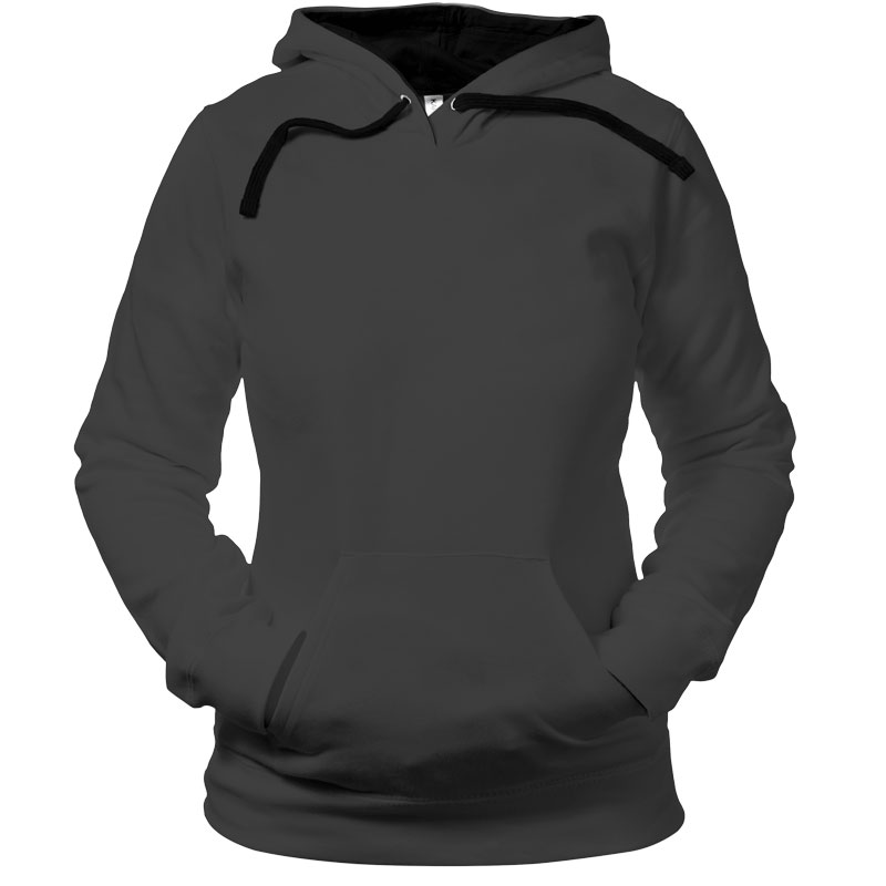 Sudadera Capucha Contrastada Mujer Frontal